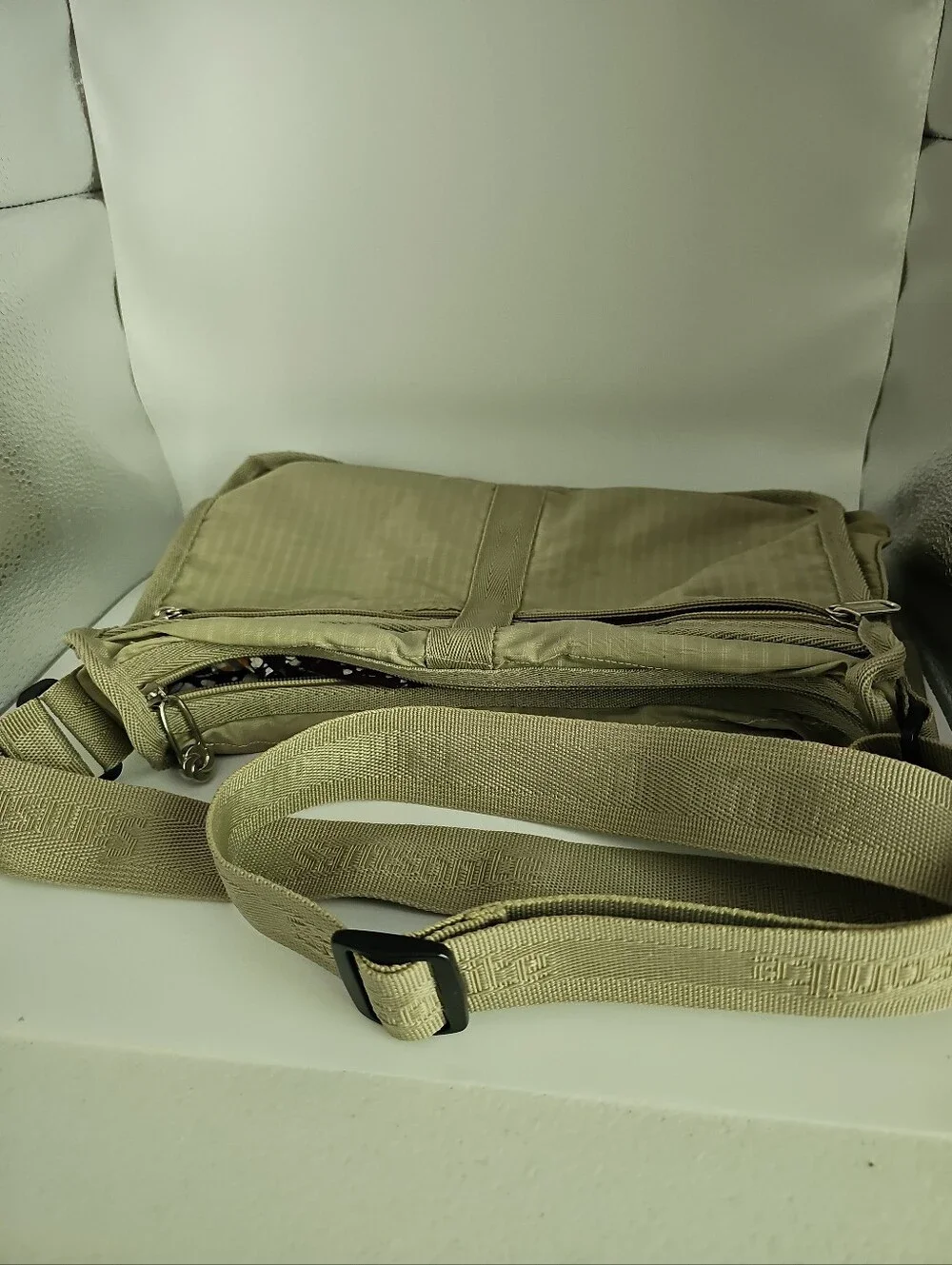 Samsonite Light Olive Green Messenger Crossbody Bag